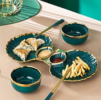 Amazon.co.jp: [EFFORTS]餃子皿 プレート 刺身皿 和食器 仕切り